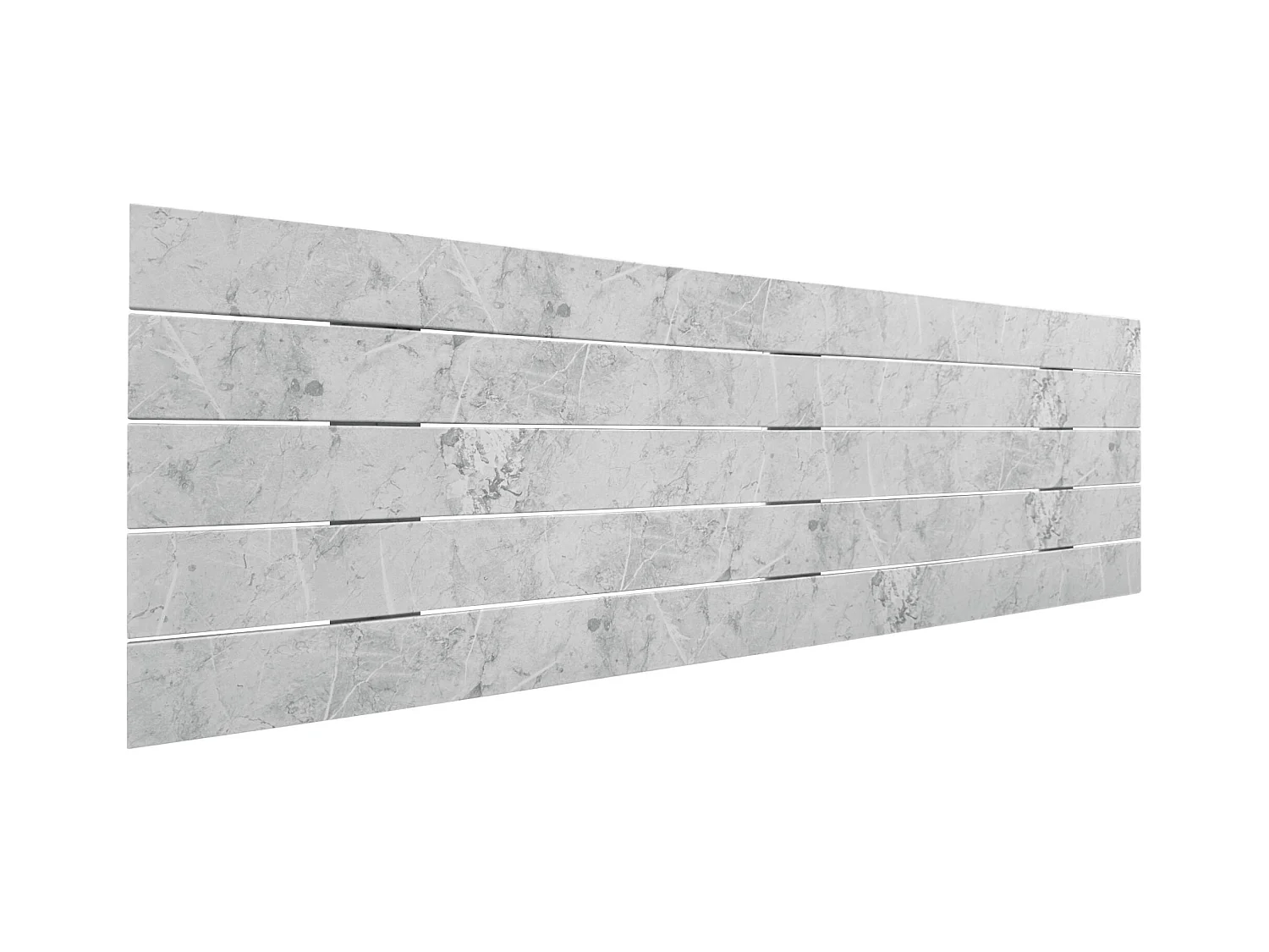 DHOME Tête de Lit Bois Recyclé Dm Style Palette Horizontale 150x46cm Lits 150/160 - Finition Marbre