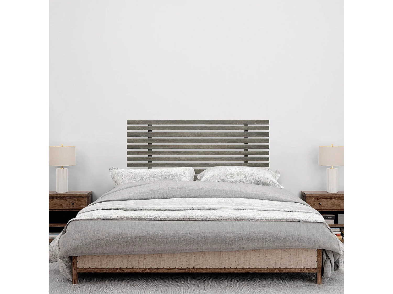 DHOME Tête de Lit Bois Recyclé Dm Style Palette Japonaise 110x46cm Lit 105 - Chêne Amazone