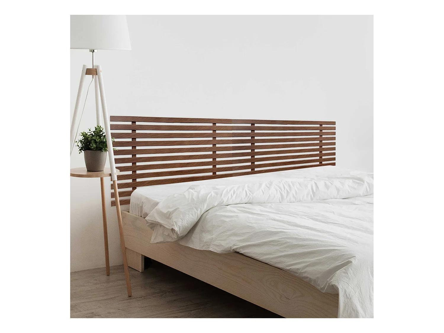 DHOME DM-hoofdeinde van gerecycled hout Dubbel Japanse palletstijl Verdeeld in 2 stukken 180X46cm Bedden 180 - Walnoothout
