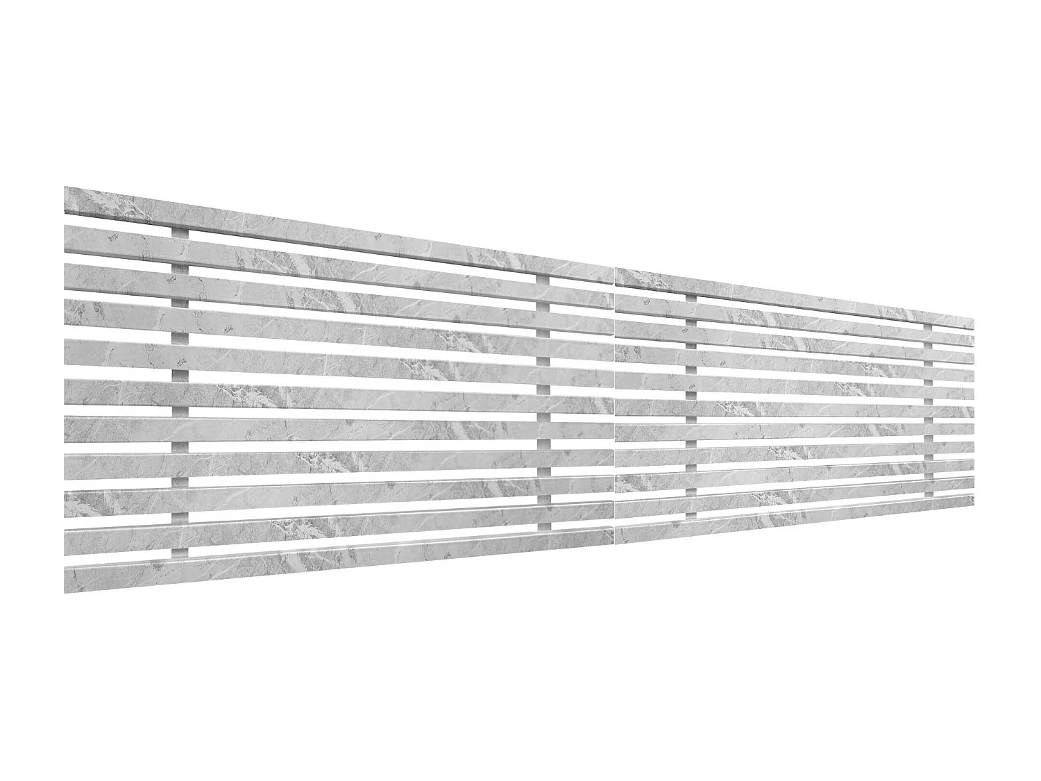 13. DHOME Tête de Lit DM Bois Recyclé Double Style Palette Japonaise Divisée en 2 Pièces 190x46cm Lits 190 - Finition Marbre