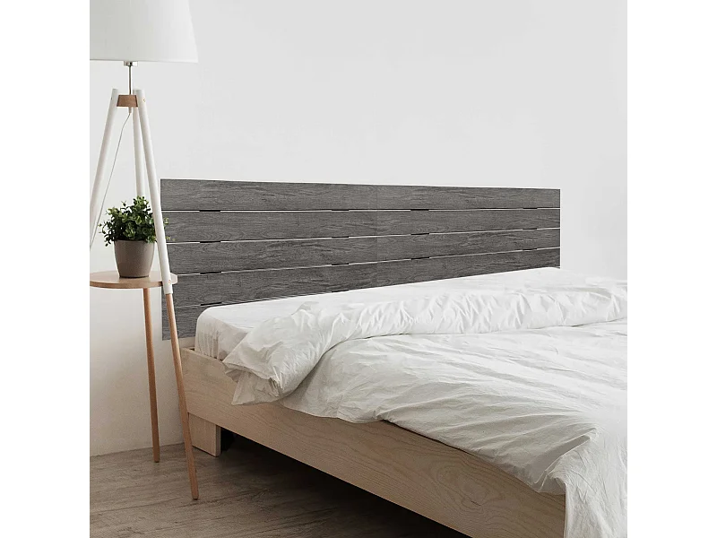 DHOME Tête de Lit en Bois DM Recyclé Double Style Palette Horizontale 220x46cm Lits 220 - Frêne de Bois