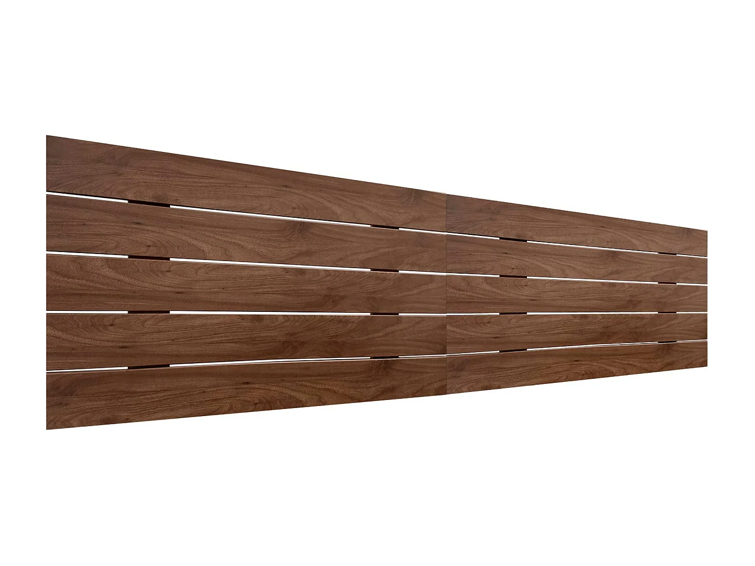 DHOME Tête de Lit en Bois DM Recyclé Double Style Palette Horizontale 210x46cm Lits 220 - Bois de Noyer