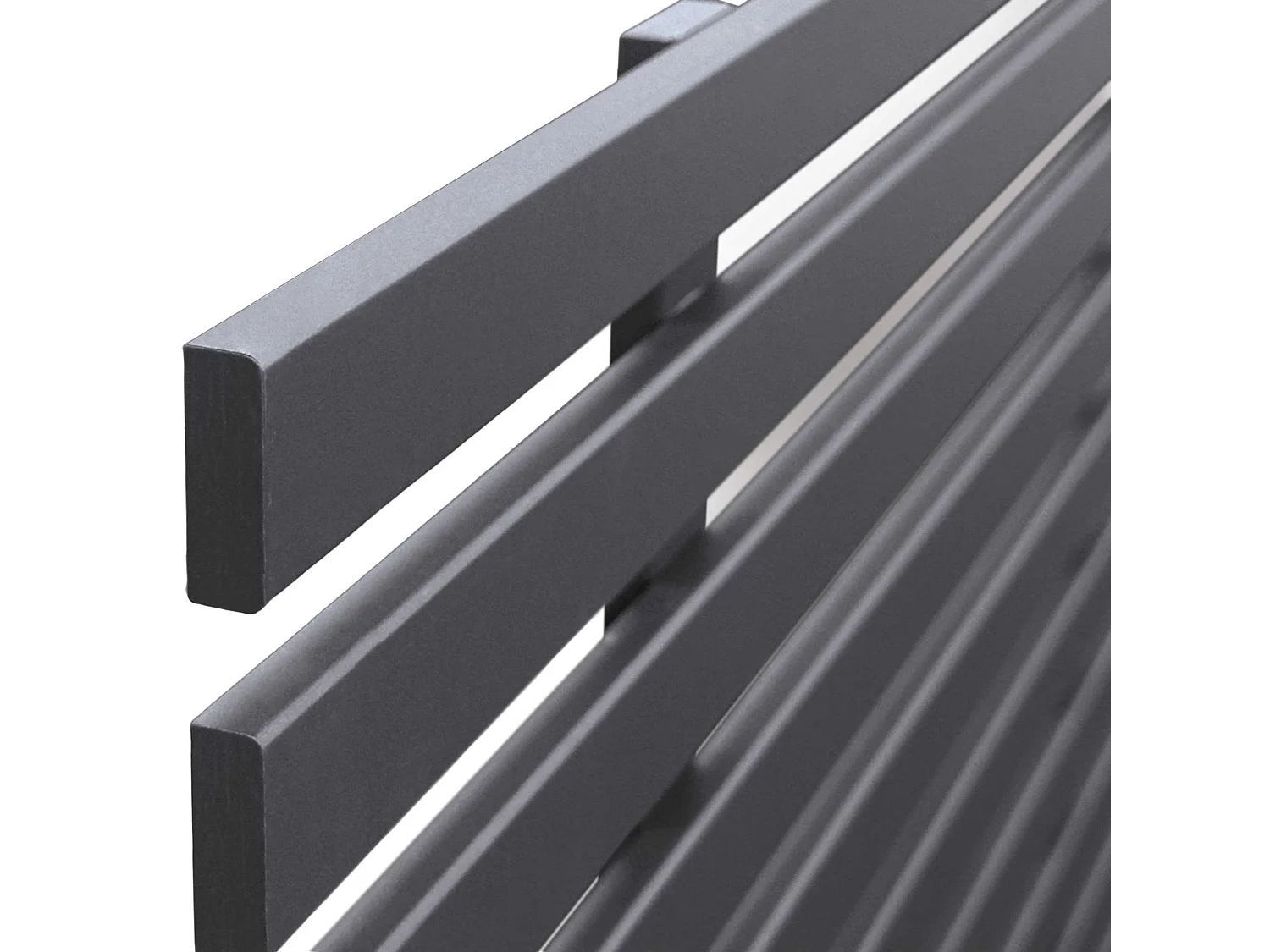 DHOME DM-Kopfteil aus recyceltem Holz, doppelter japanischer Palettenstil, unterteilt in 2 Teile, 190 x 46 cm, Betten 190 – massives Grau