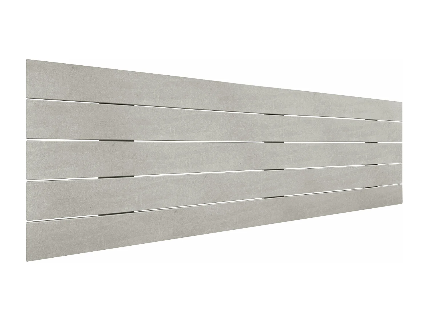 DHOME Kopfteil aus recyceltem Holz, Dm, horizontal, Palettenstil, 135 x 46 cm, Bett 135 – Stammesgrau