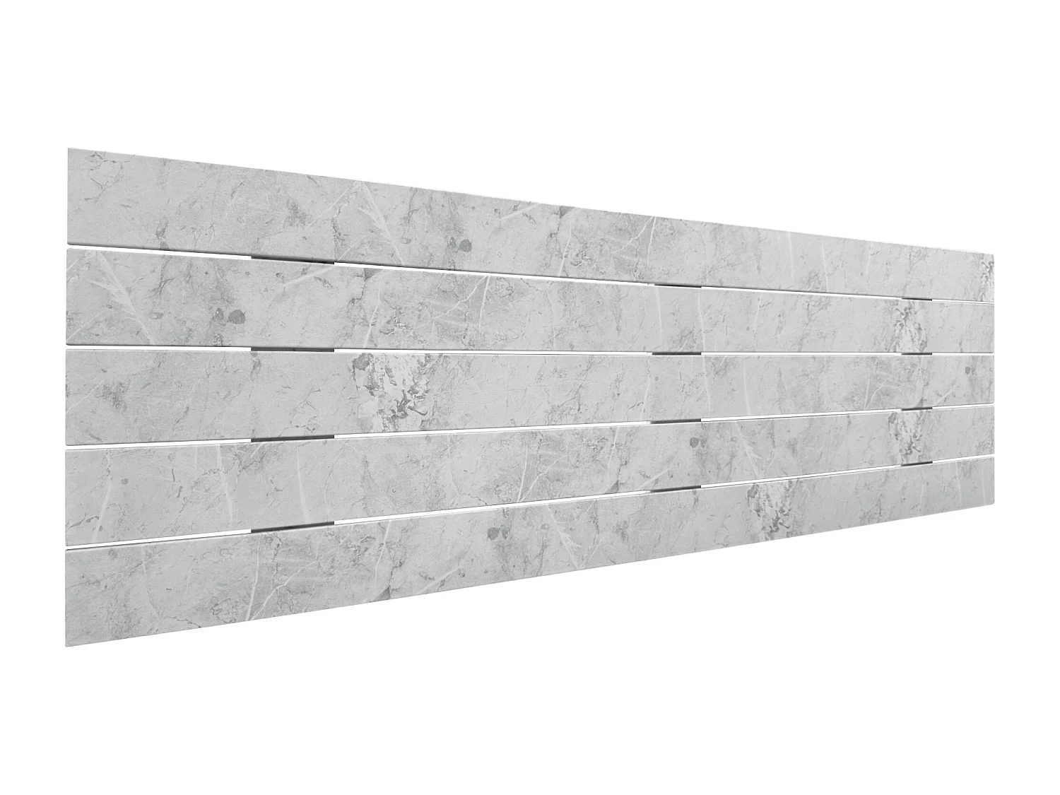 DHOME Tête de Lit Bois Recyclé Dm Style Palette Horizontale 145x46cm Lit 145 - Finition Marbre