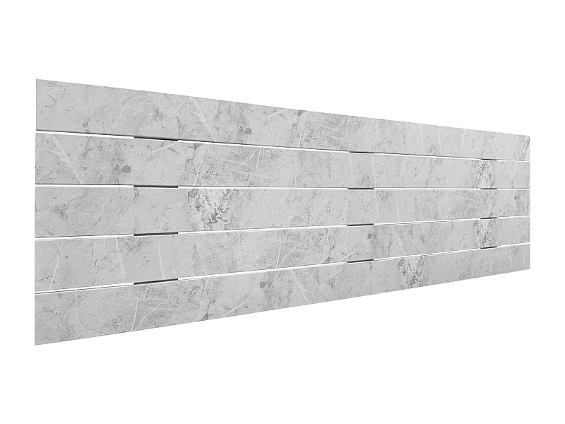 DHOME Tête de Lit Bois Recyclé Dm Style Palette Horizontale 145x46cm Lit 145 - Finition Marbre