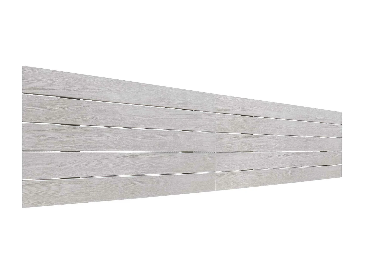 DHOME DM-hoofdeinde van gerecycled hout Dubbele Horizontale Palletstijl Verdeeld in 2 Stukken 180x46cm Bedden 180 - Arctic