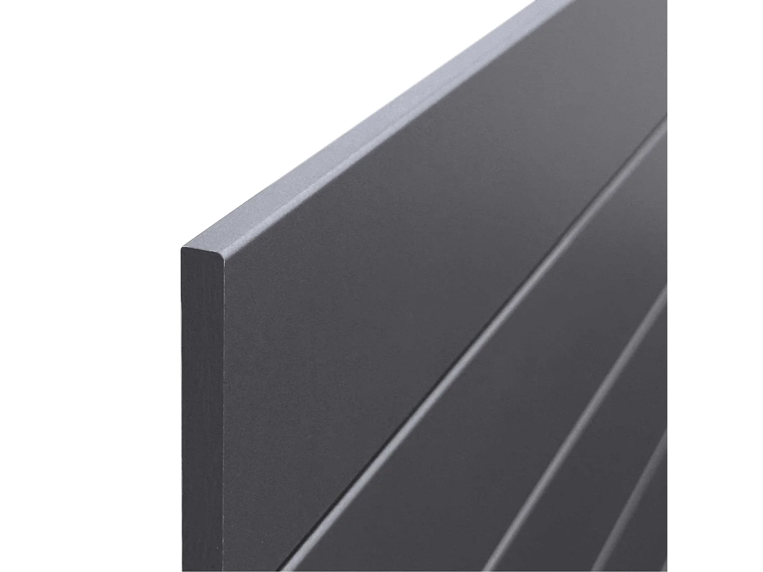 DHOME Tête de Lit en Bois DM Recyclé Double Style Palette Horizontale 180x46cm Lits 180 - Gris Massif