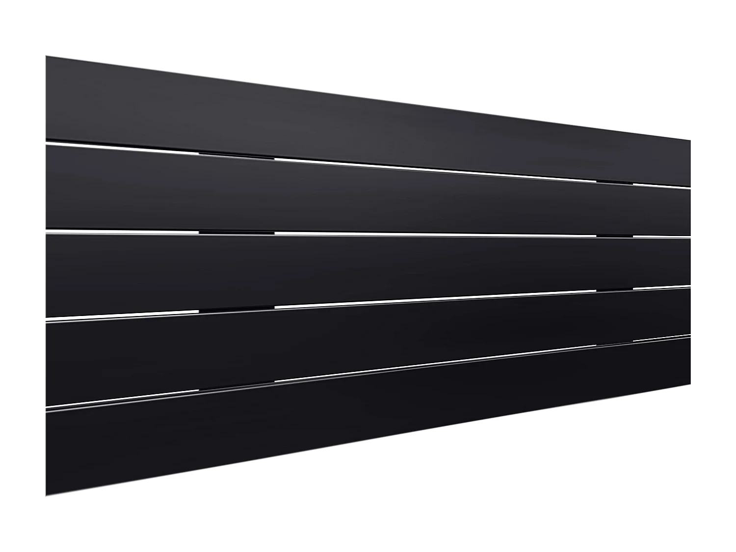 DHOME Tête de Lit Bois Recyclé Dm Style Palette Horizontale 80x46cm Lits 80/90 - Noir Massif