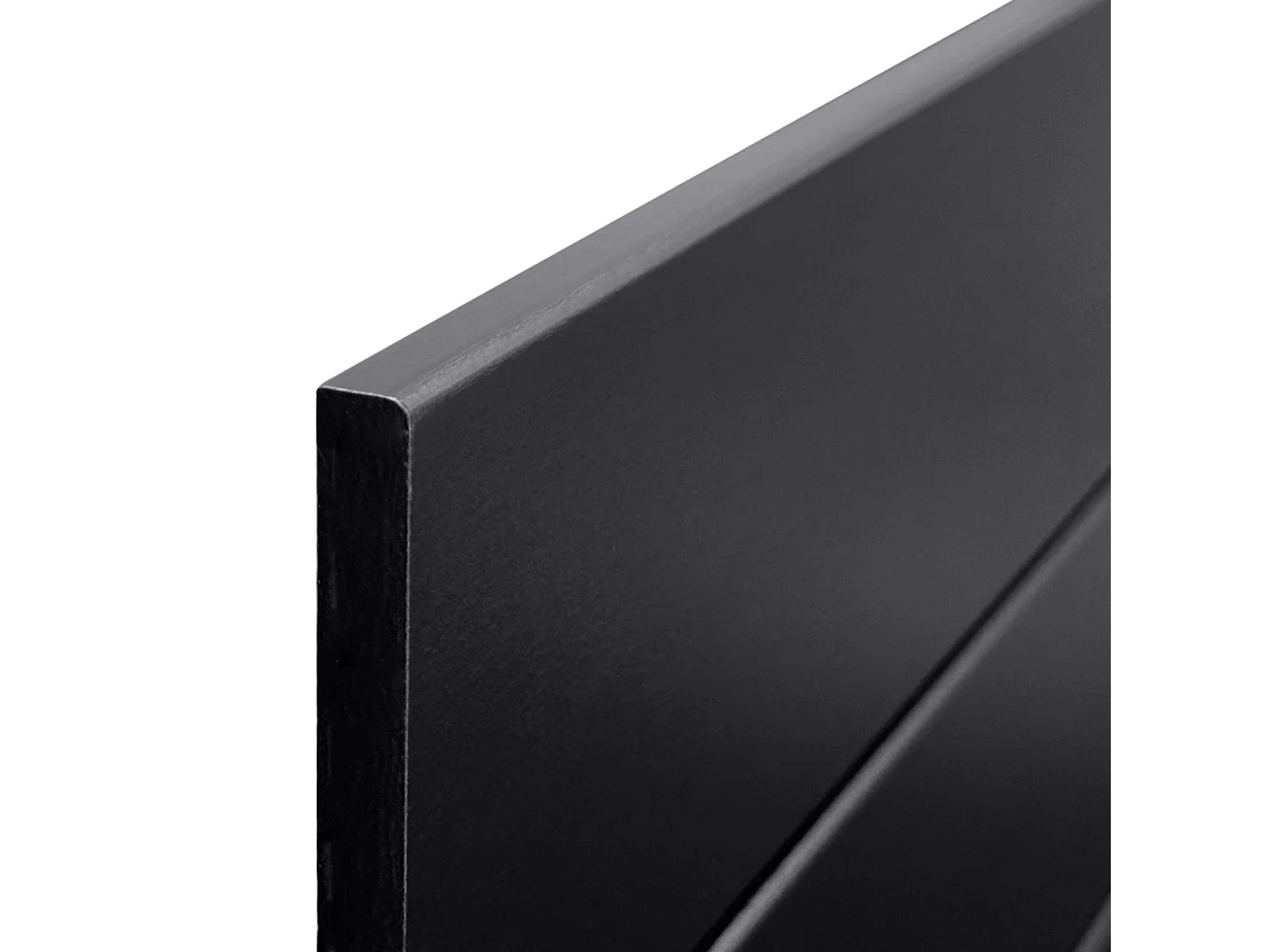 DHOME Tête de Lit en Bois DM Recyclé Double Style Palette Horizontale 180x46cm Lits 180 - Noir Massif