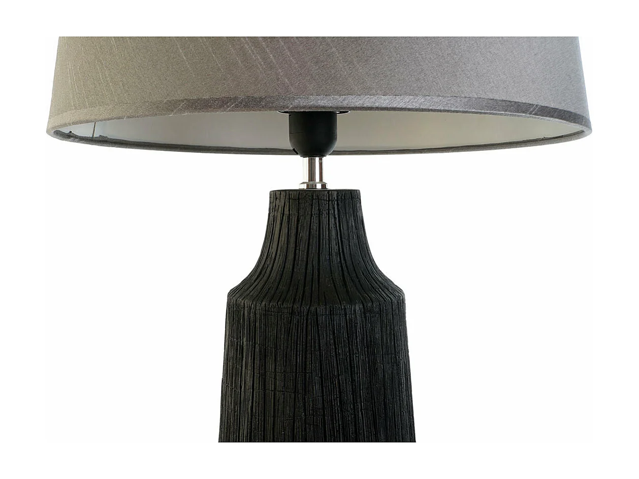 Lampe de chevet Home ESPRIT Noir Gris Résine