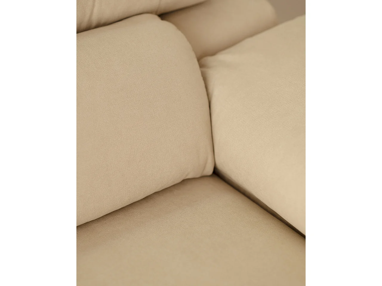 Sofá de 3 plazas color beige de 195x104cm - SANDRA - DECOWOOD