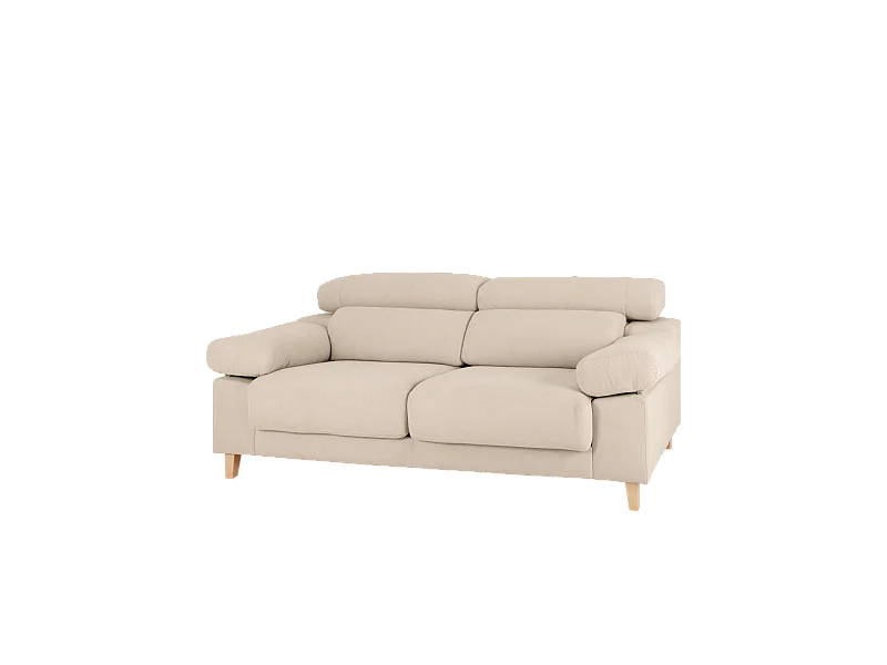 Sofá de 3/4 plazas color beige de 215x104cm - MONICA - DECOWOOD