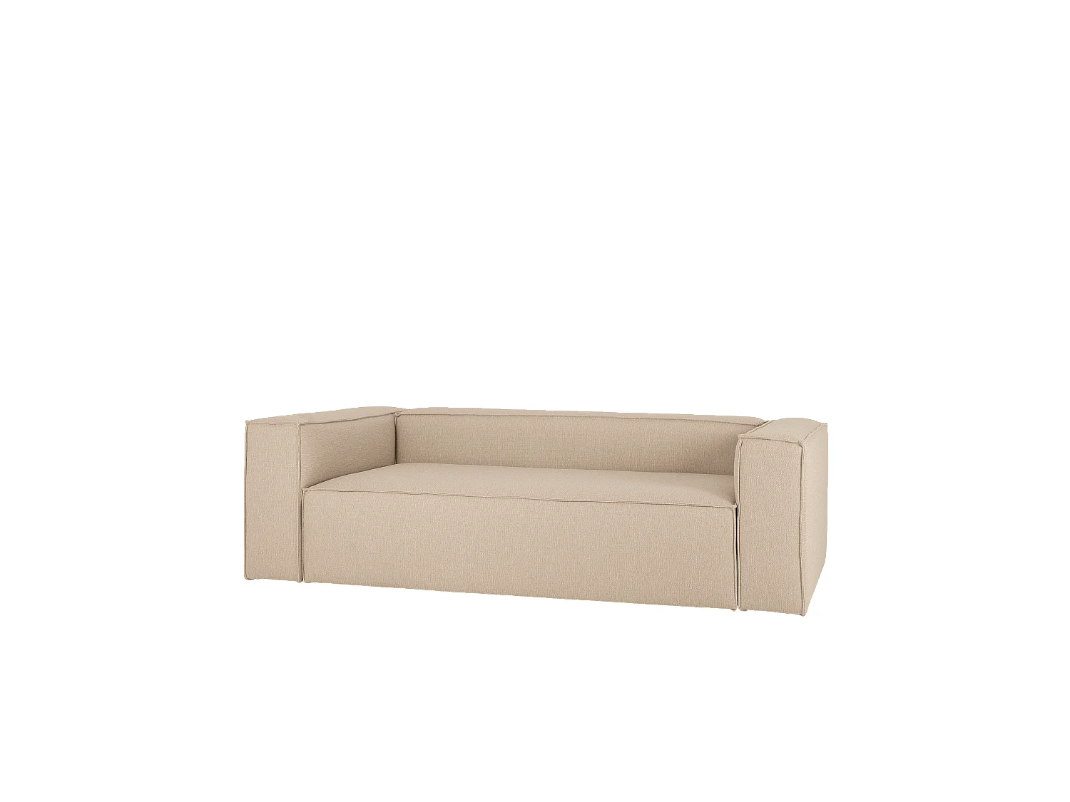 Sofá de 4 plazas color beige de 260x110cm - LOLA - DECOWOOD