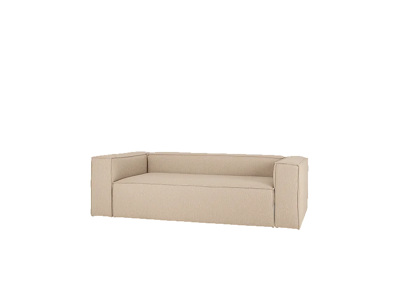 Sofá de 4 plazas color beige de 260x110cm - LOLA - DECOWOOD