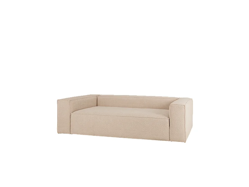 Divano 3/4 posti bouclé colore beige 210x110cm