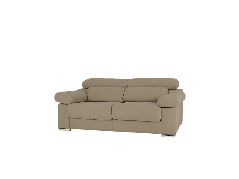 Divano 3 posti colore marrone topo 195x104cm