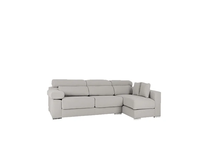Divano 4/5 posti con CHL destra colore grigio chiaro 300x168cm