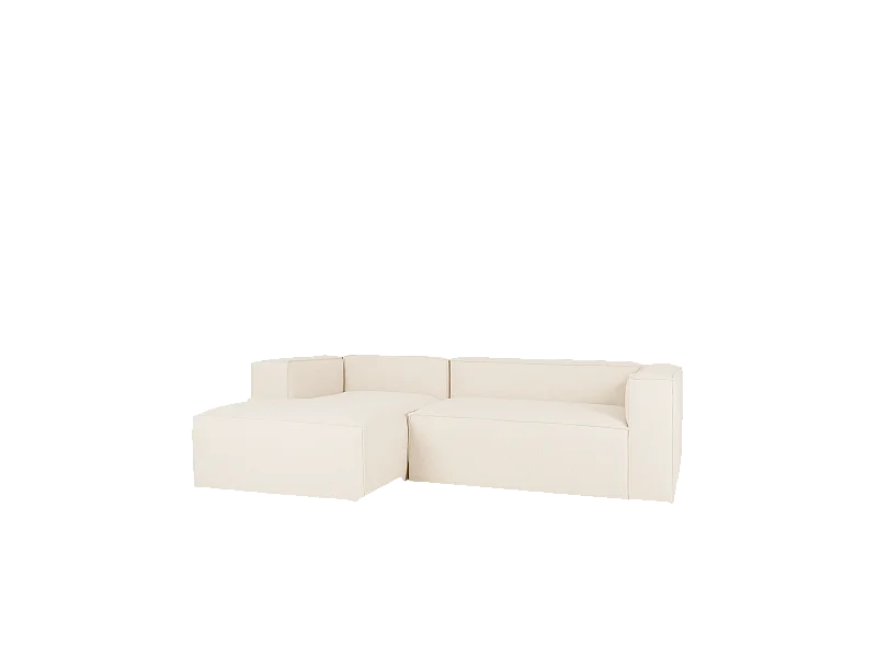 Divano 4/5 posti chaise longue sinistra colore bianco sporco 300x175cm