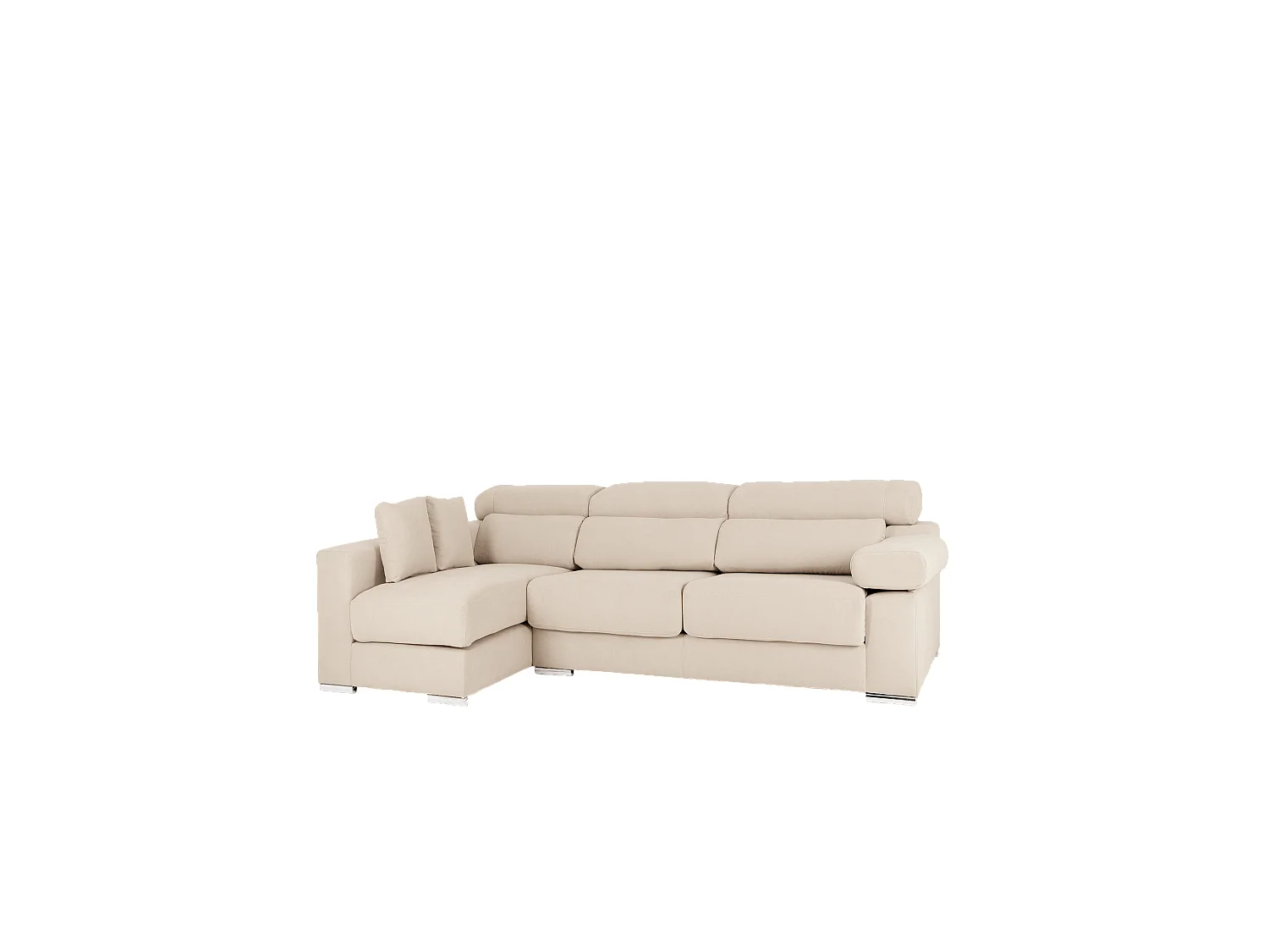 Canapé 4/5 places d'angle gauche couleur beige 300cm