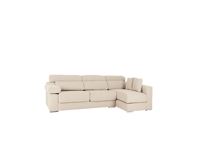 Divano 4 posti con CHL destra colore beige 278x168cm