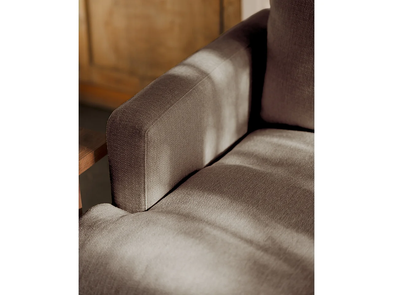 Sofá recto tono gris oscuro de 215x105cm - LAIA - DECOWOOD