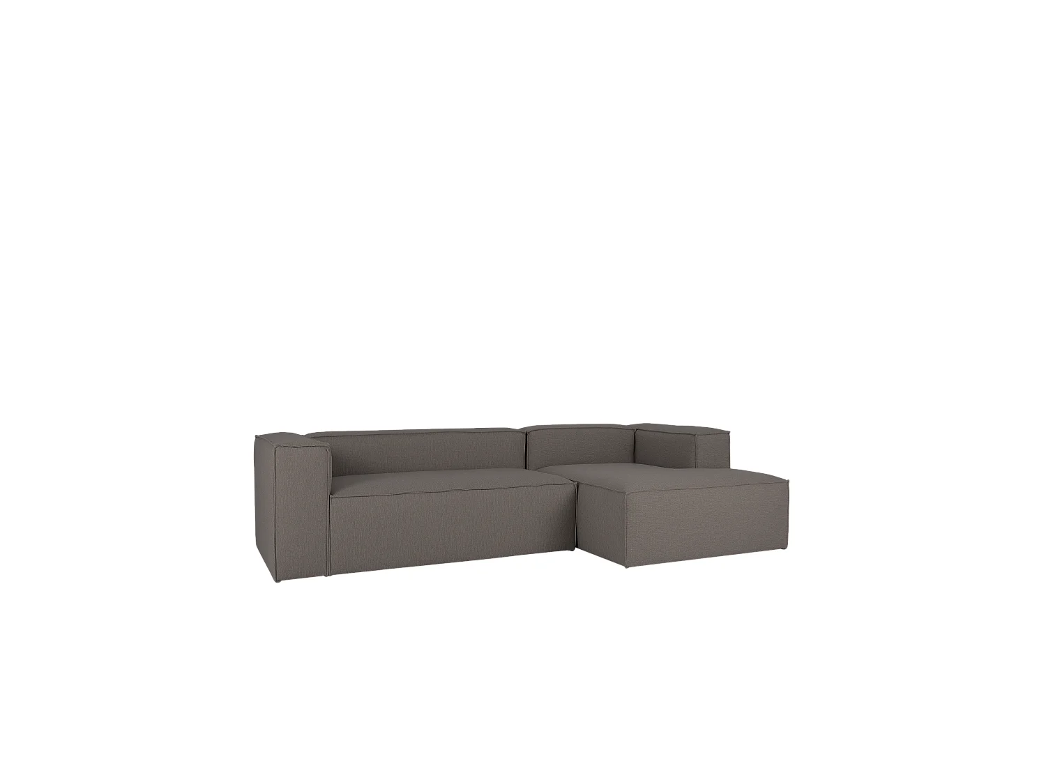 Canapé d'angle droit 4 places couleur gris foncé 250x175cm
