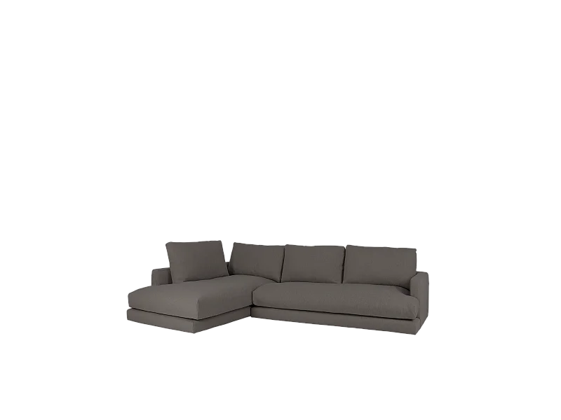 Divano 4 posti con chaise longue a sinistra grigio scuro 325cm