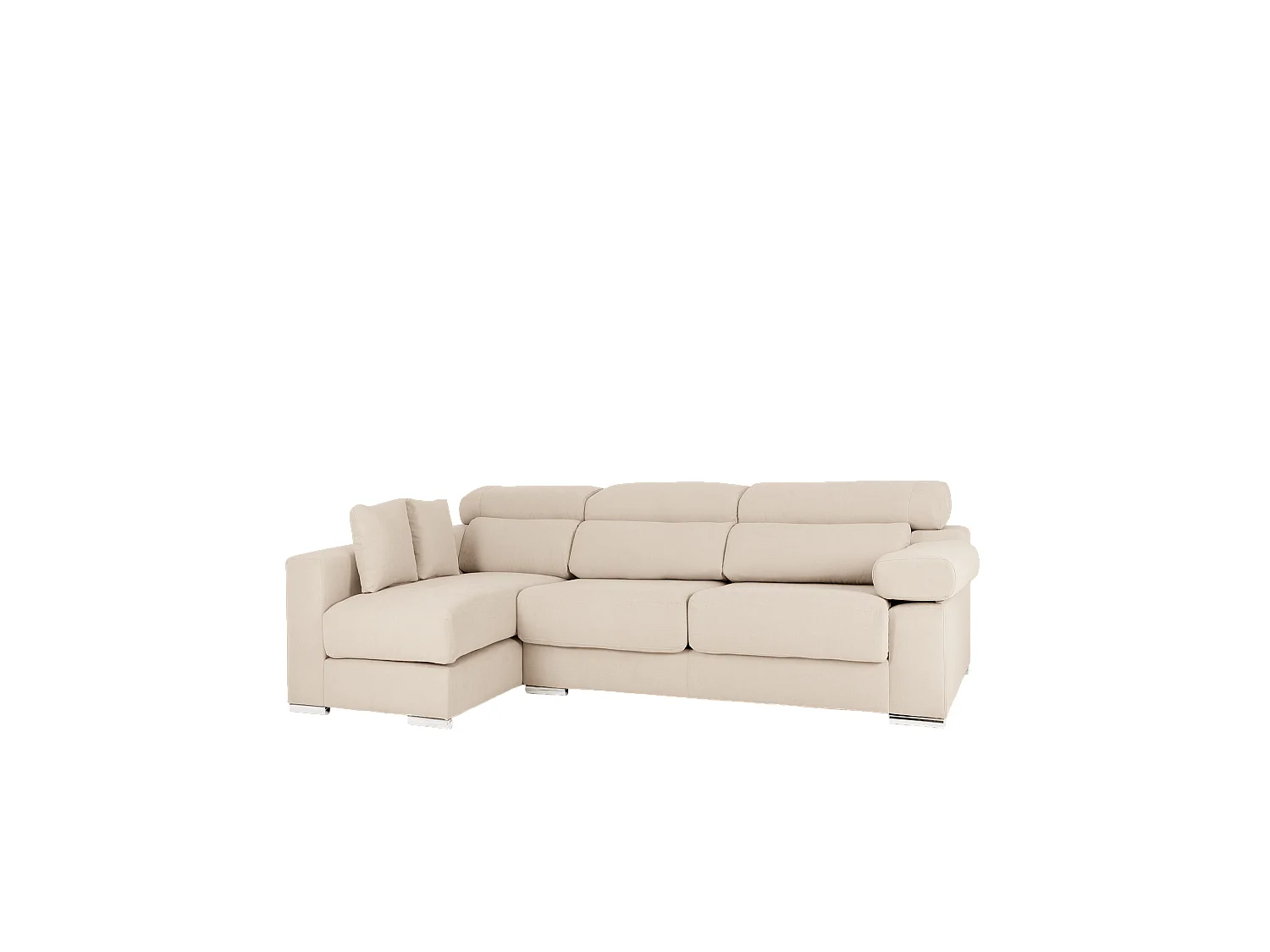 Divano 4 posti con CHL destra colore beige 278x168cm