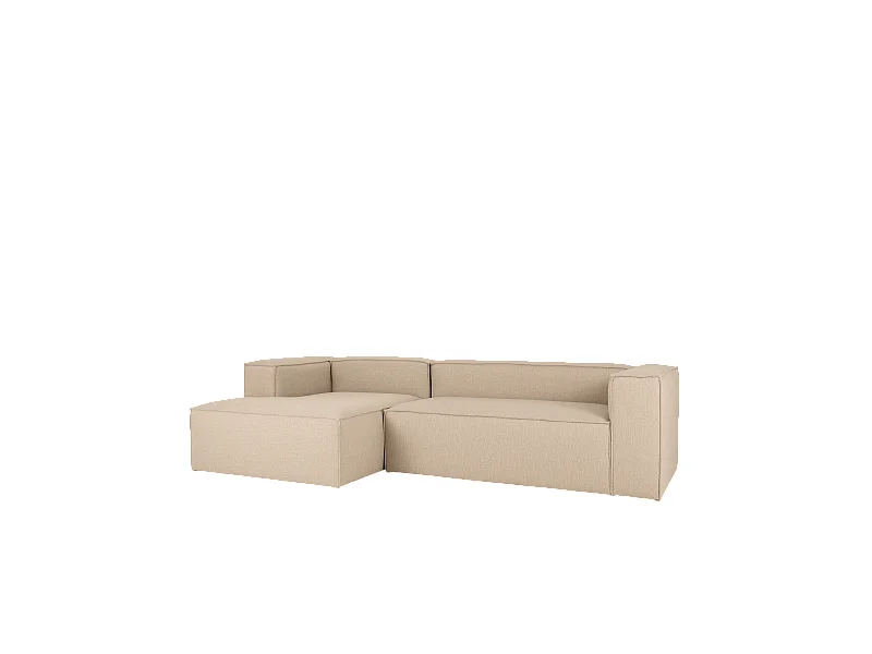 Divano 4/5 posti con chaise longue a sinistra colore beige 300x175cm