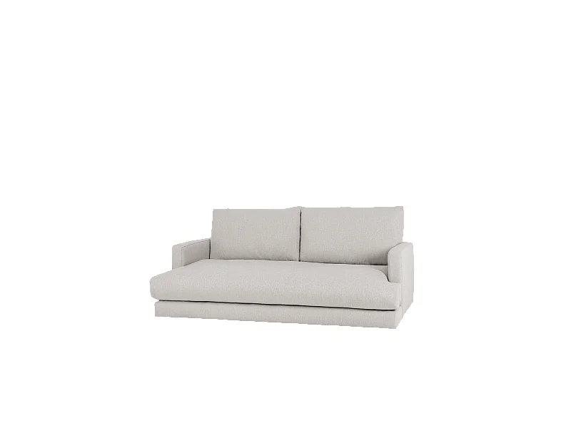 Sofá recto tono gris claro de 215x105cm - LAIA - DECOWOOD