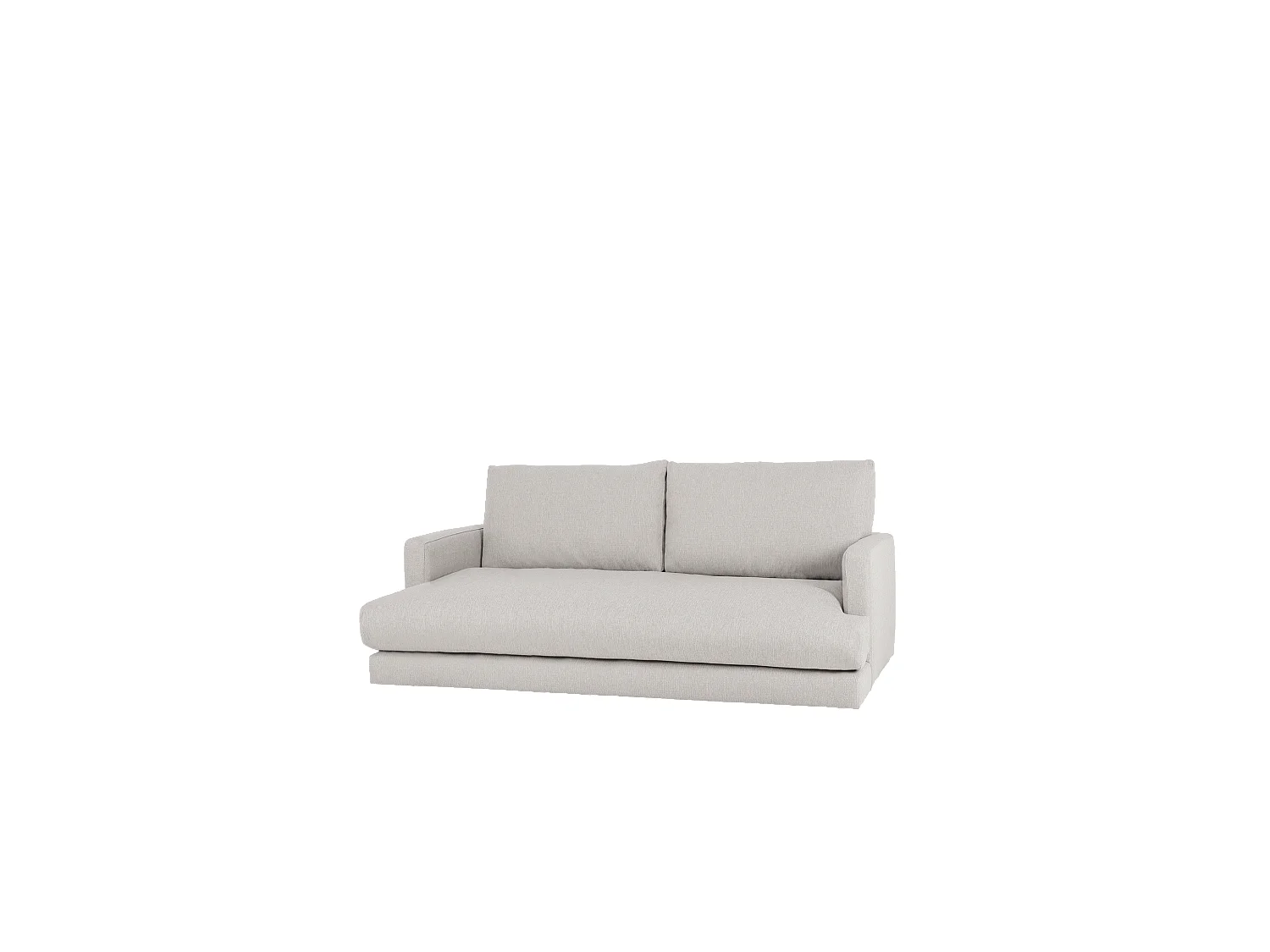 Sofá recto tono gris claro de 215x105cm - LAIA - DECOWOOD