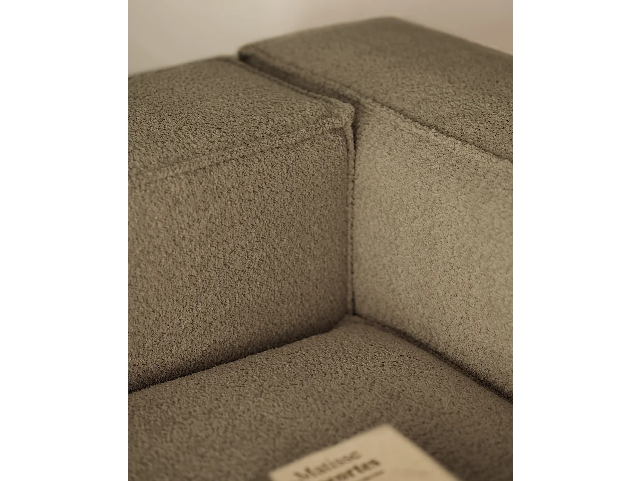 Sofá 4 plazas y chaise longue izquierdo color marrón 250x175cm - LOLA - DECOWOOD