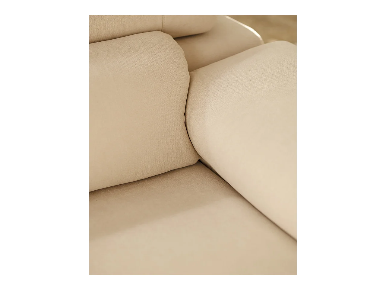 Canapé 3 places couleur beige 195cm