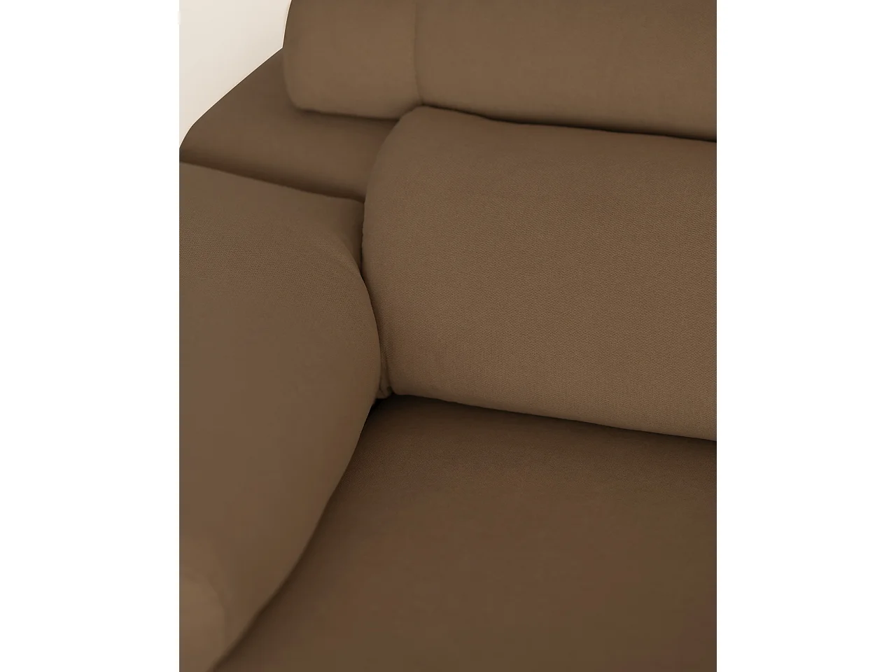 Divano 4 posti con CHL destra colore marrone tortora 278x168cm