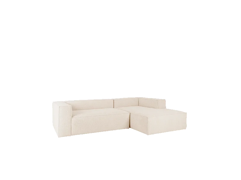 Divano 4 posti con chaise longue a destra colore bianco 250x175cm