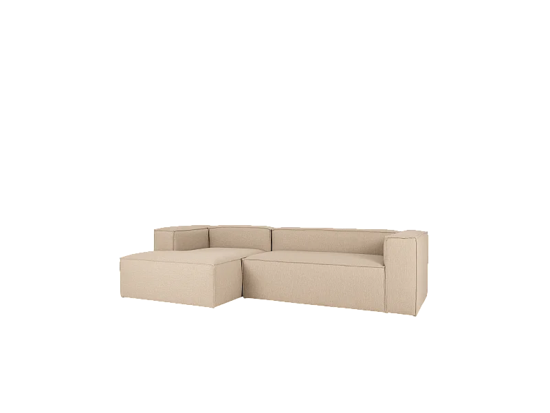 Divano 4 posti con chaise longue a sinistra colore beige 250x175cm