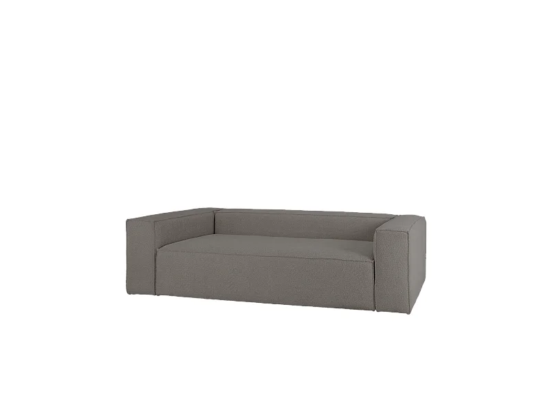 Sofá de 4 plazas de bouclé color gris oscuro de 260x110cm - LOLA - DECOWOOD