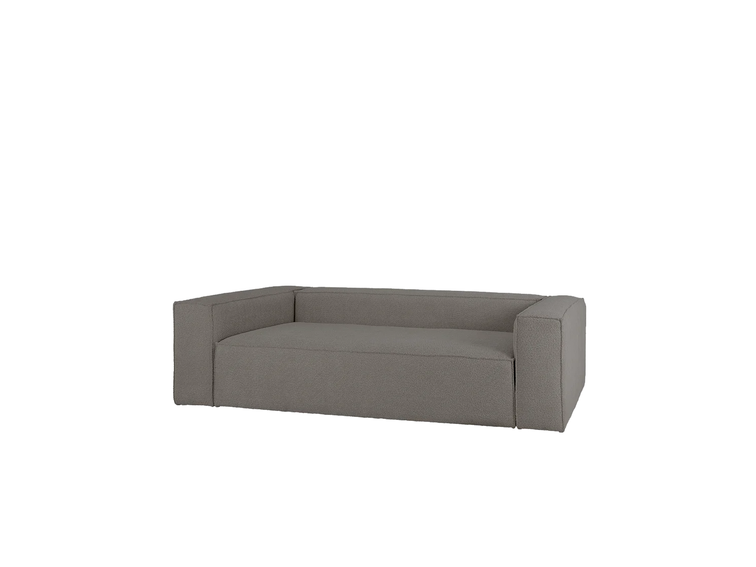 Divano 4 posti bouclé colore grigio scuro 260x110cm