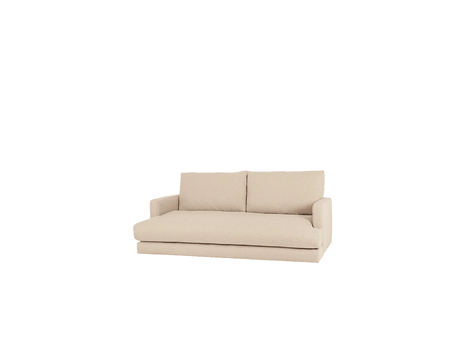 Sofá recto tono beige de 215x105cm - LAIA - DECOWOOD