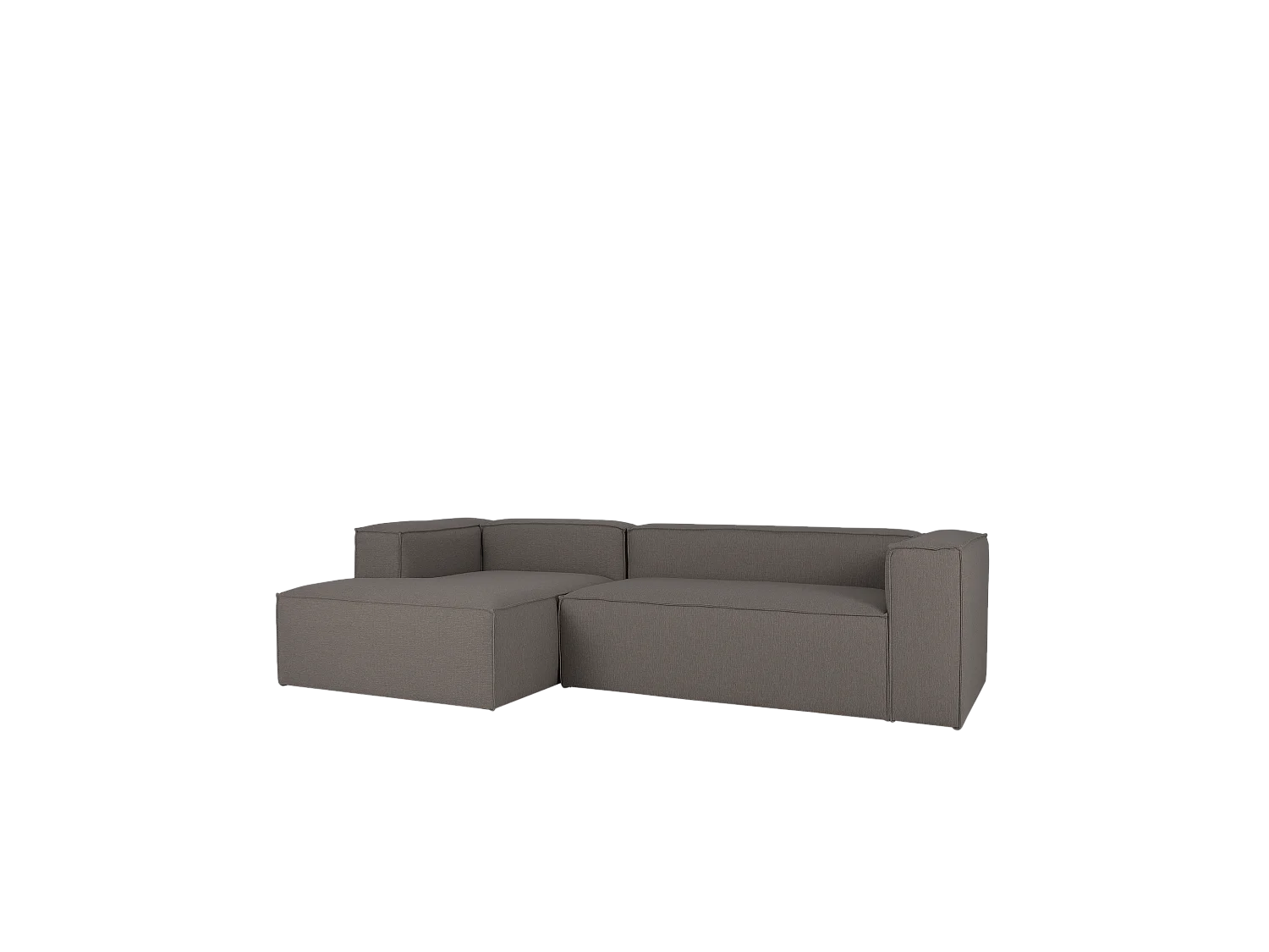 Sofá 4/5 plazas y chaise longue izquierdo color gris oscuro 300x175cm - LOLA - DECOWOOD