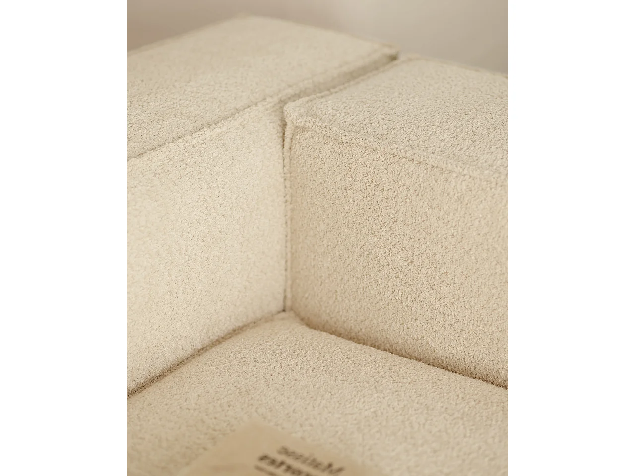 Sofá 4/5 plazas y chaise longue derecho color blanco 300x175cm - LOLA - DECOWOOD