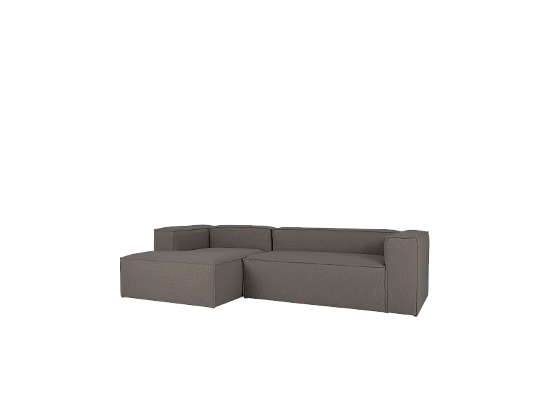 Divano 4 posti chaise longue a sinistra colore grigio scuro 250x175cm