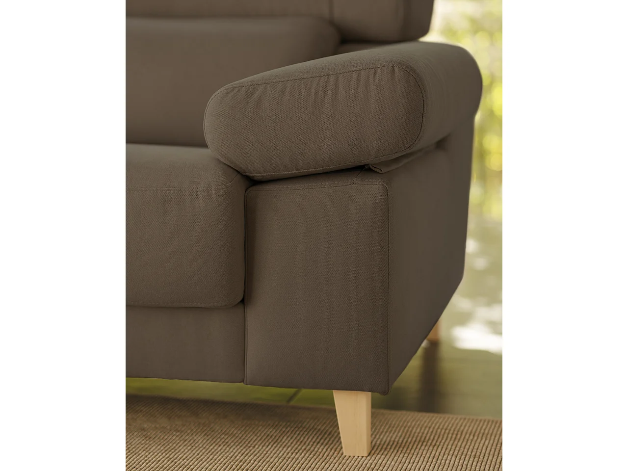 Canapé 3/4 places couleur gris foncé 215cm