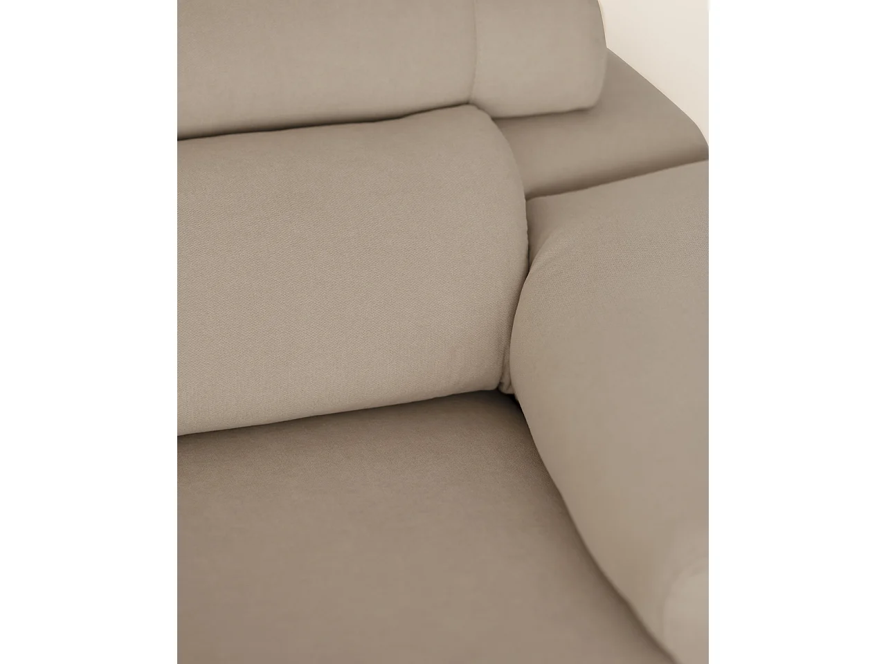 Canapé 4 places d'angle gauche couleur gris clair 278cm