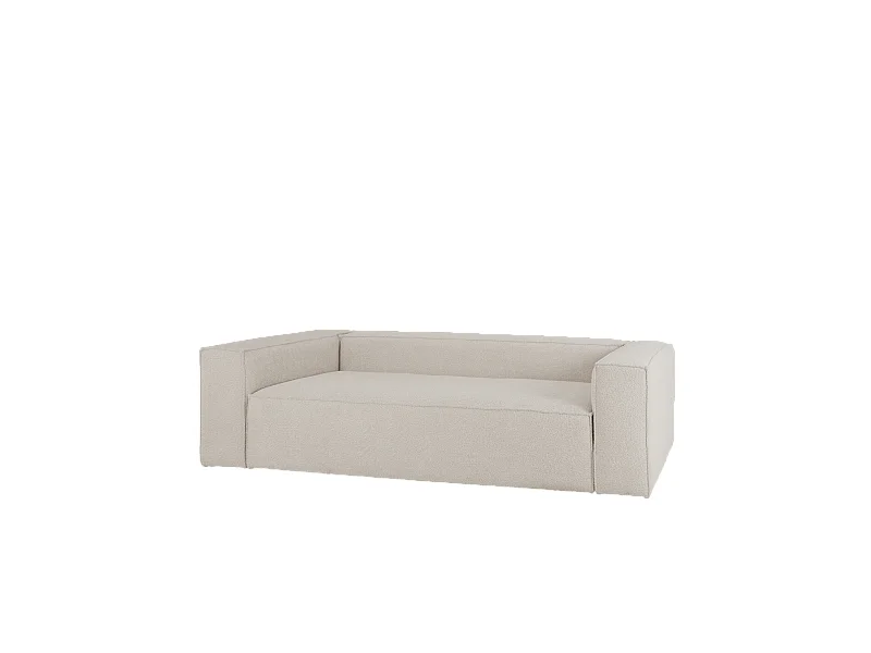 Divano 4 posti bouclé colore grigio chiaro 260x110cm