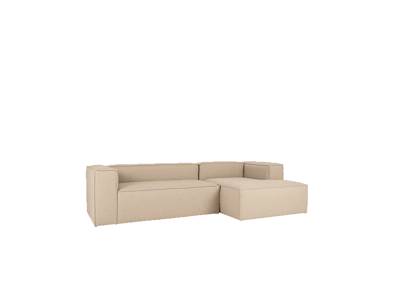 Divano 4 posti con chaise longue a destra colore beige 250x175cm