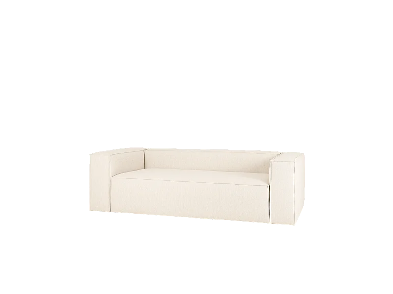 Sofá de 4 plazas color blanco roto de 260x110cm - LOLA - DECOWOOD