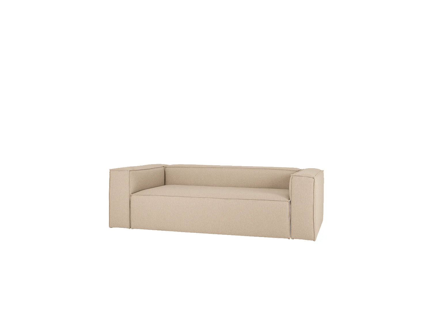 Sofá de 3/4 plazas color beige de 210x110cm - LOLA - DECOWOOD