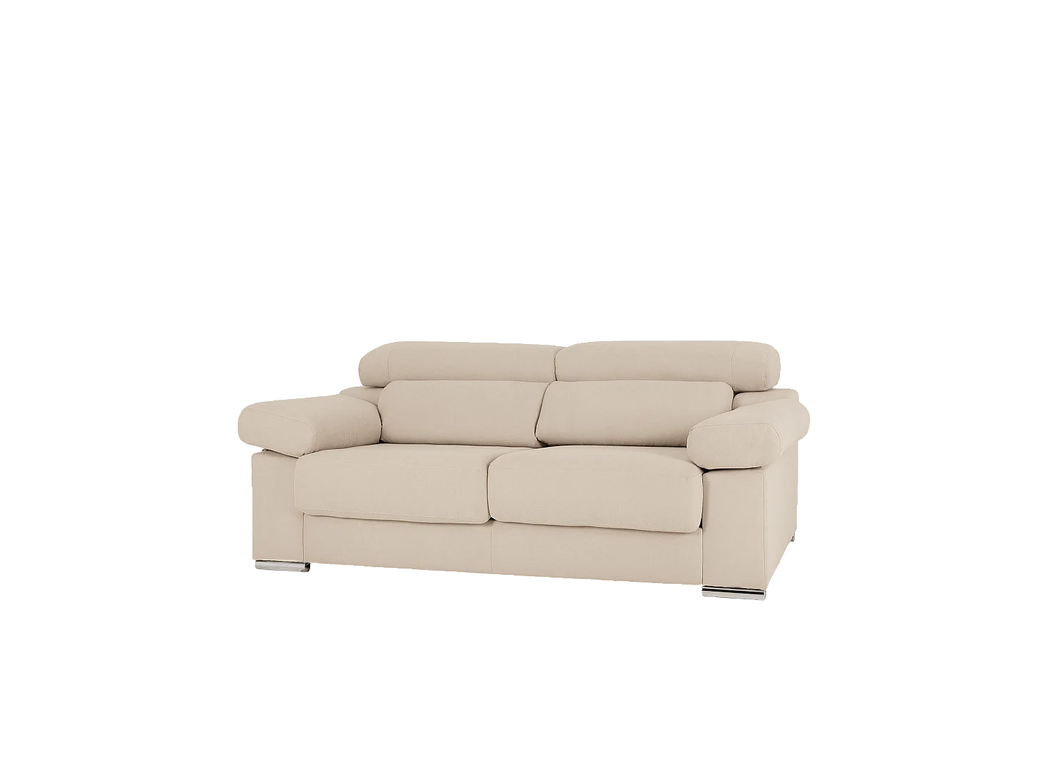 Sofá de 3/4 plazas color beige de 215x104cm - SANDRA - DECOWOOD